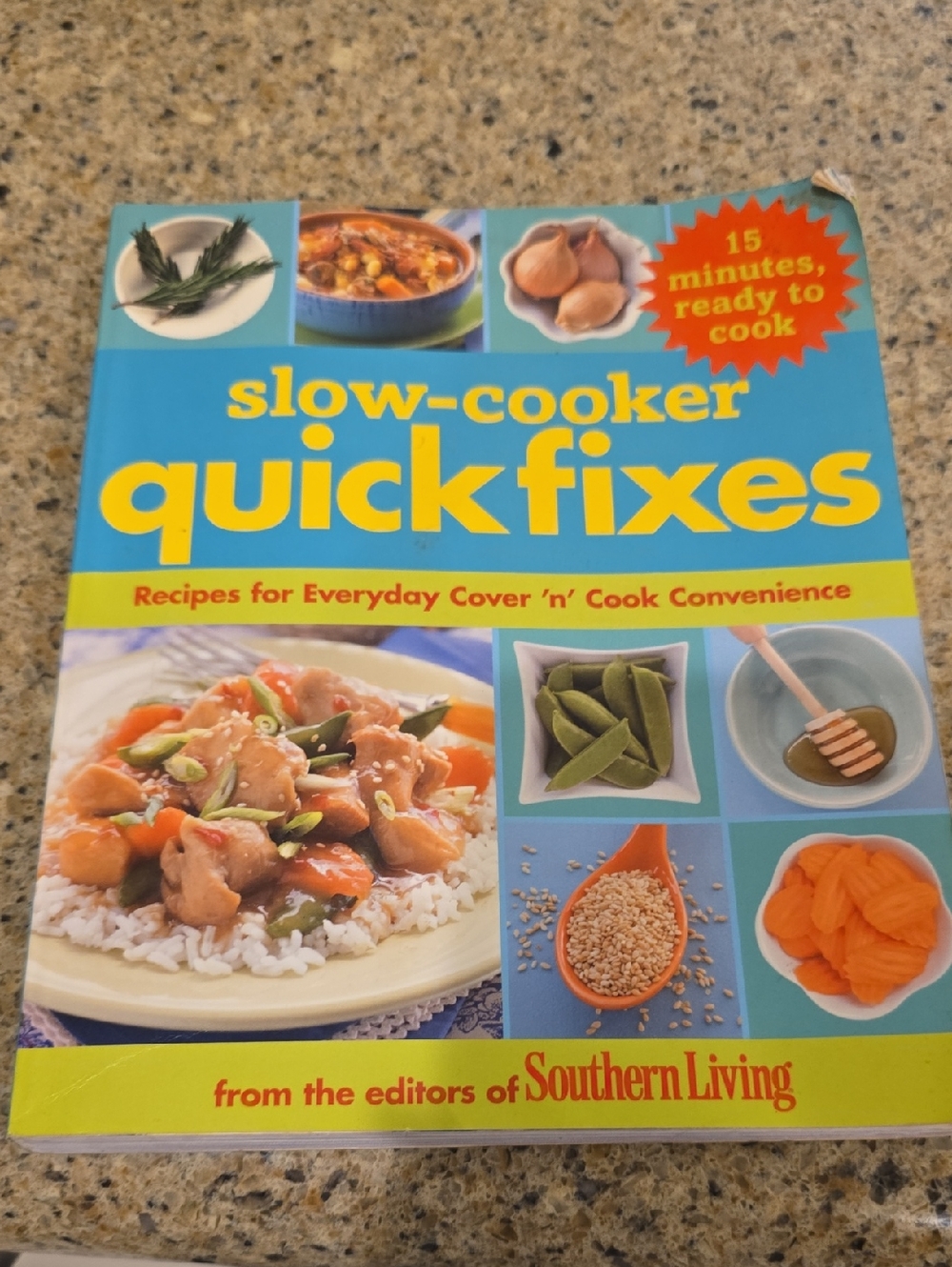 Southern Living Slow-Cooker Quick Fixes — Bright Blue & Yellow Cover